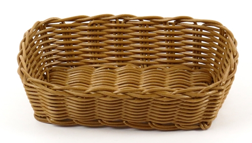 Корзинка пластиковая LUXSTAHL 210х145 мм коричневая [KT3053] кт1912