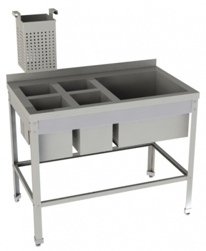 Ванна моечная сварная для мойки яйц RESTOINOX ВМСЯ-1/5-Б-ЭН+ВМС-1/5-Б-ЭН-304
