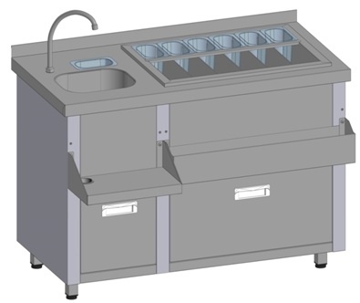 Барная станция RESTOINOX БСЗ1-12/6-02
