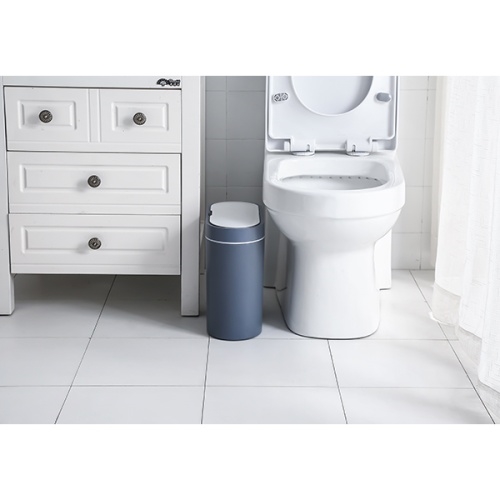 Ведро для мусора FOODATLAS JAH-6711, 8 л сенсорное, овал, серый