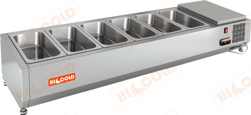 Настольная охлаждаемая витрина для ингредиентов HICOLD VRTO 1390