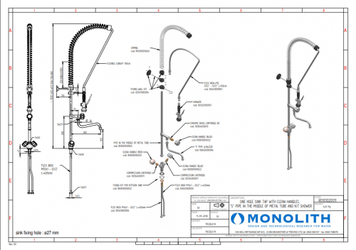 Устройство душирующее MONOLITH R0101020111 (с краном)