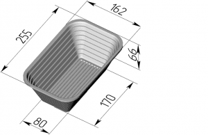 Форма для расстойки (255 х 160 х 65 мм)