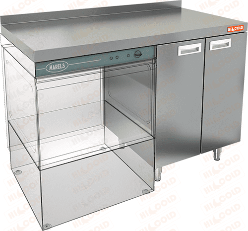 Стол для посудомоечной машины HICOLD НБМСЗКП-12/7БЛ