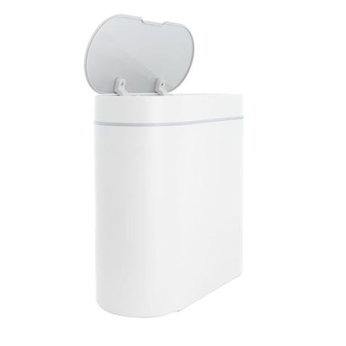 Ведро для мусора FOODATLAS JAH-6711 8л, сенсорное, овал, белый