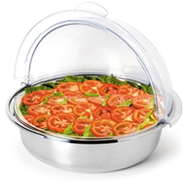 Поднос для выкладки SUNNEX X88281-CIB нерж. сталь, пластик, D=30 см