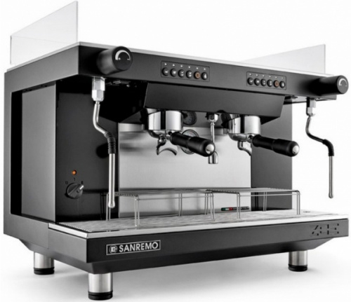 Кофемашина рожковая SANREMO Zoe SED 2 высокие группы, чёрный