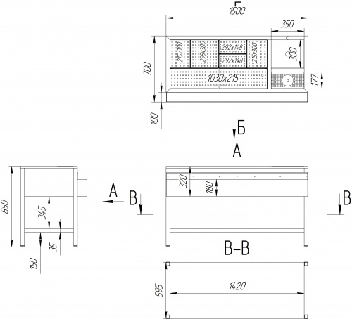 Барная станция RESTOINOX БСНМО-15/7-ПК