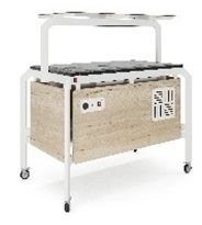 Мармит для горячих блюд KOBOR AT120 белый нуар/дуб натуральный, столешница ЛДСП