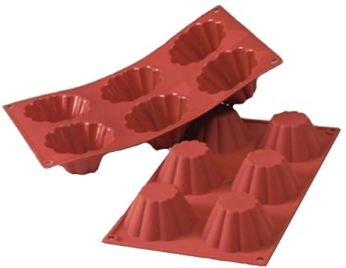 Форма силик. д/зам. и вып. "Бриошь" d79мм h37мм, 6 ячеек