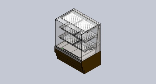 Витрина кондитерская холодильная REFETTORIO Crystal RKC21A-MV, 2 полки
