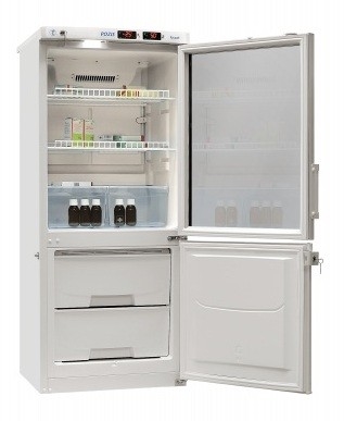 Шкаф комбинированный лабораторный POZIS ХЛ-250 с металлическими дверьми