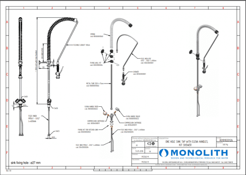 Устройство душирующее MONOLITH R0101020126 без крана