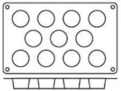 Форма силик. д/зам. и вып. "Маффин" d51мм h28мм, 11 ячеек