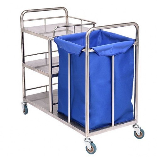 Тележка для горничных ОЛДАК ТН 3 нержавеющая стальаль