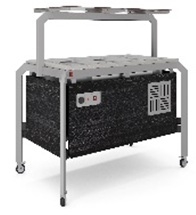 Мармит для горячих блюд KOBOR AT120 алюминиевый муар/дуб черный, столешница искусственный камень