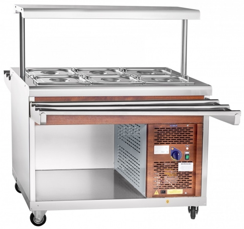 Прилавок холодильный ABAT ПВВ(Н)-70ПМ-НШ (кошированная под дерево)