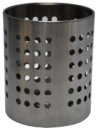 Емкость для столовых приборов (стакан) MGSteel d=100 мм. h=125 мм. перфор. нерж.