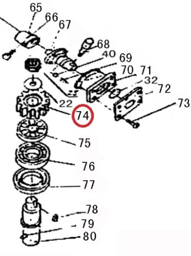 Колесо зубчатое для миксера HURAKAN HKN-IP30F2 поз.74