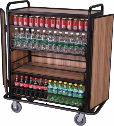 Тележка для напитков ОЛДАК ТГ 11.7 с полками из МДФ