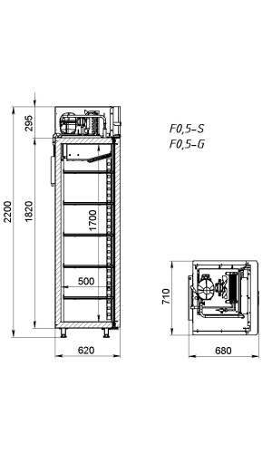 Шкаф морозильный АРКТО F 0.5 – S