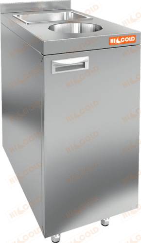 Стол для сбора отходов HICOLD НБМСЗМДСО-4/7Б с мойкой