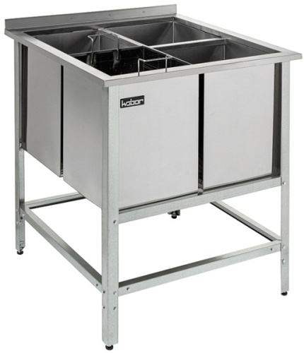 Ванна моечная для мойки яиц сварная KOBOR ВМЯБ/1-53/53 с бортом