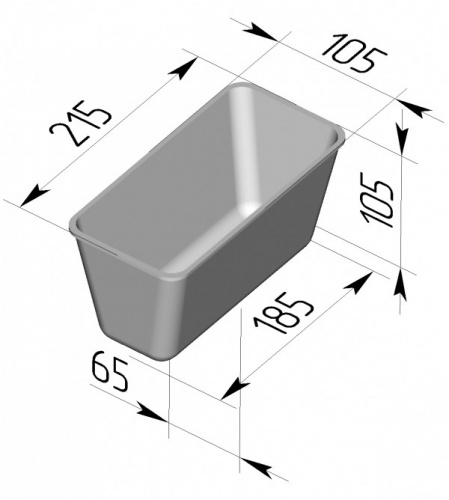 Секция форм для хлеба СПИКА 3Л10 (215 х 105 х 105 мм)