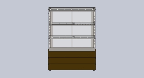 Витрина кондитерская холодильная REFETTORIO Crystal RKC21A-MV, 2 полки