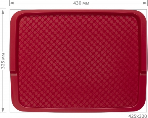 Поднос полипропилен RESTOLA 425х320мм (красный)