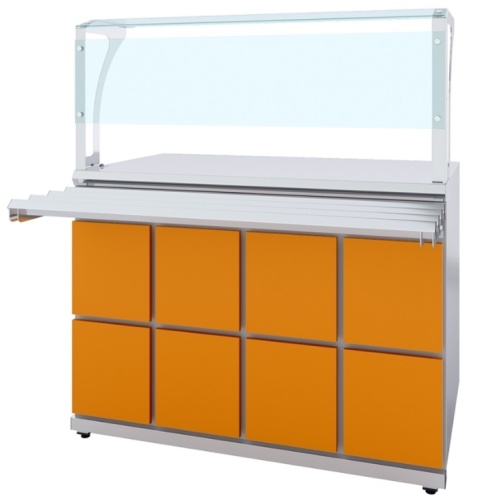 Прилавок нейтральный LUXSTAHL ПНП С-900 Premium с верхней полкой