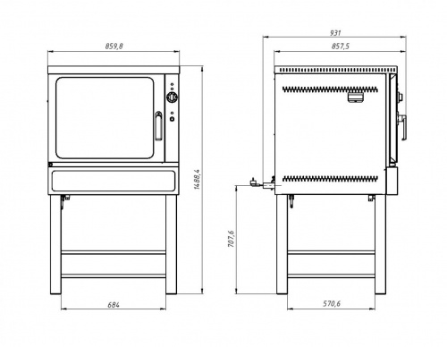 Аппарат пароварочный GRILL MASTER Ф2П1Э на подставке