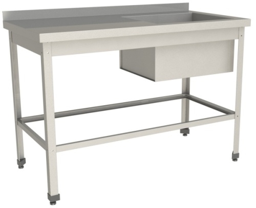 Ванна моечная с рабочей поверхностью RESTOINOX ВМСР/1-12/6-БПО-ЭЦ