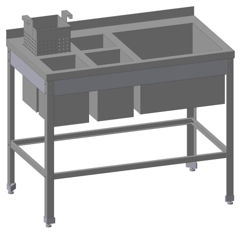 Ванна моечная сварная для мойки яйц RESTOINOX ВМСЯ-1/5-Б-ЭН+ВМС-1/5-Б-ЭН-304