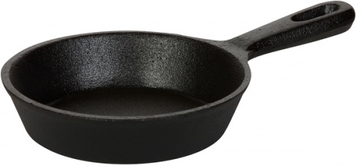 Сковорода 126/29 мм с одной ручкой порционная чугун Luxstahl [НЕ51] кт1217