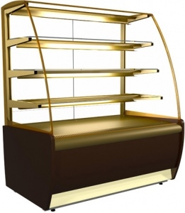 Витрина холодильная кондитерская CARBOMA K70 VM 1,3-1 0012-0109 (ВХСв - 1,3д)