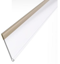 Ценникодержатель полочный самоклеющийся DBR39 длина 1000 мм, цвет прозрачный