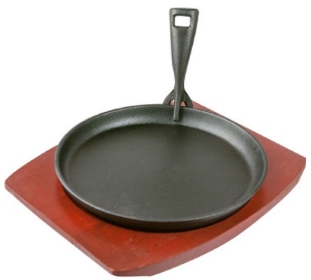 Сковорода чугун на подставке круглая Daming HE920/DM-2208RP D=220мм, H=40мм