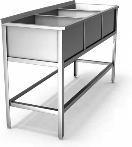 Ванна моечная трехсекционная HESSEN ВМП 3/5 (оц)