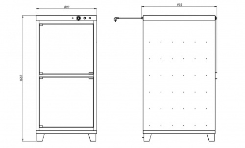 Шкаф расстоечный GRILL MASTER РПК 1 ДПК 22153