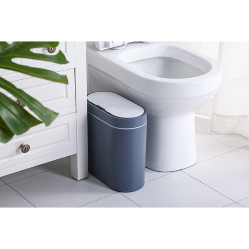 Ведро для мусора FOODATLAS JAH-6711, 8 л сенсорное, овал, серый