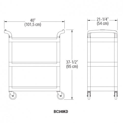 Тележка для обслуживания CAMBRO BC340KD 480
