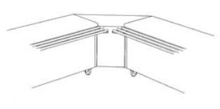 Прилавок внутренний угловой BLANCO MA-90 566630