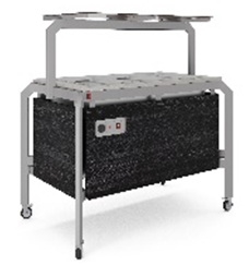 Салат-бар KOBOR AO120 алюминиевый нуар/дуб черный, столешница ЛДСП