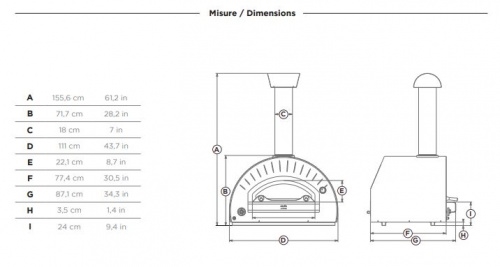 Печь для пиццы на газе ALFA PIZZA Dolce Vita