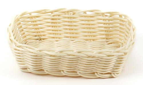 Корзинка пластиковая LUXSTAHL 180х120 мм бежевая [KT3052] кт1911