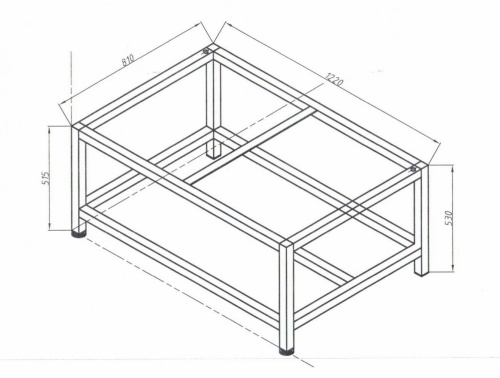 Подставка под хлебопекарную печь GRILL MASTER ШЖЭ/3 40003 (крашенный металл без направляющих)