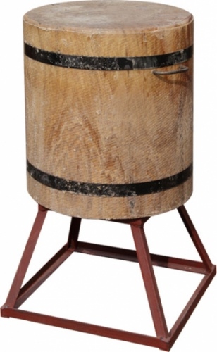 Разрубочная колода дуб Н45-50 см. D60-69 cм. сварная подставка Н30 см.