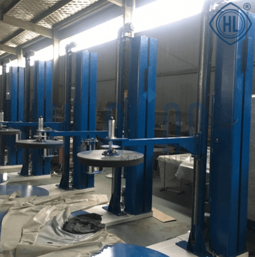 Паллетоупаковщик HUALIAN HL-1650ЕP с механическим натяжением (с прижимом)