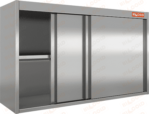 Полка нержавеющая настенная с дверцами купе HICOLD нпк-12/4